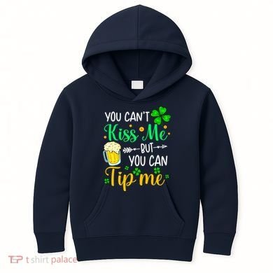 St Patrick's Day Lucky Shamrock Waitress Bartender Waiter Kids Hoodie