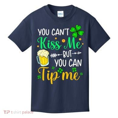 St Patrick's Day Lucky Shamrock Waitress Bartender Waiter Kids T-Shirt