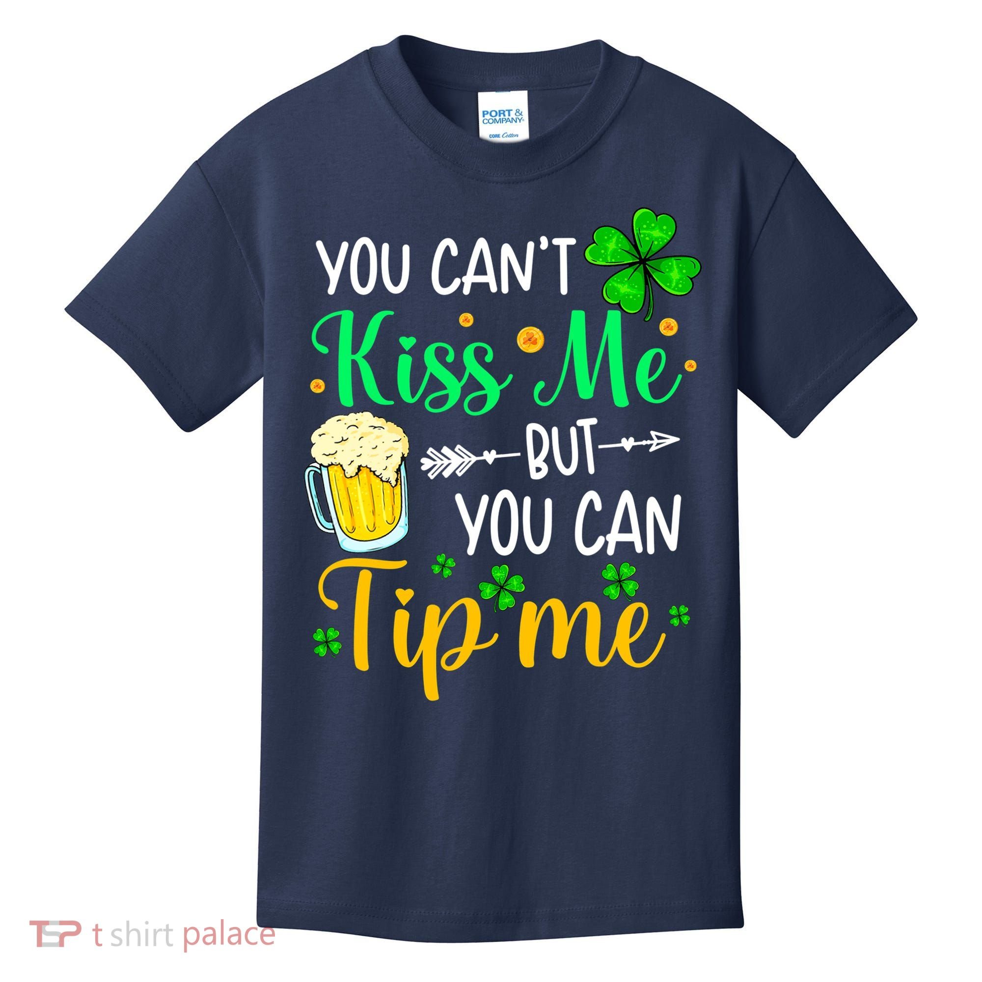 St Patrick's Day Lucky Shamrock Waitress Bartender Waiter Kids T-Shirt