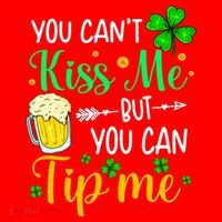 St Patrick's Day Lucky Shamrock Waitress Bartender Waiter Santa Hat thumb 1