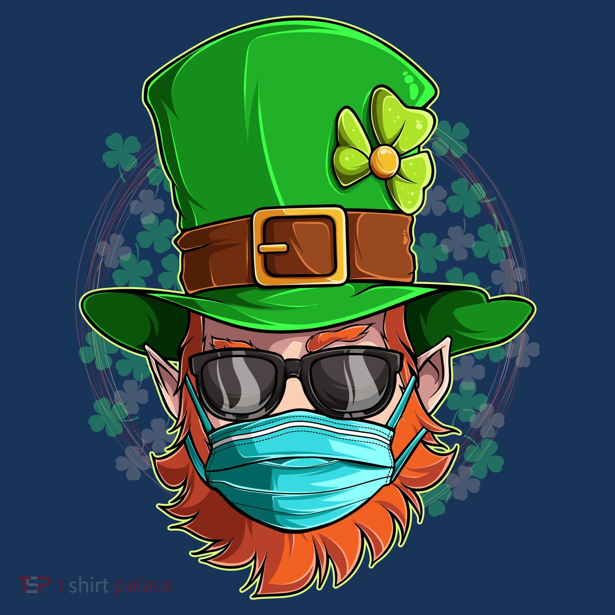 St Patricks Day Quarantined Masked Leprechaun Women's Sweatshirt