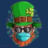 St Patricks Day Quarantined Masked Leprechaun Women's Long Sleeve Shirt thumb 2