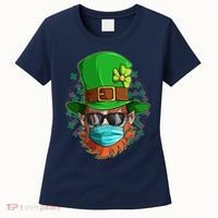 St Patricks Day Quarantined Masked Leprechaun Women's T-Shirt thumb 0