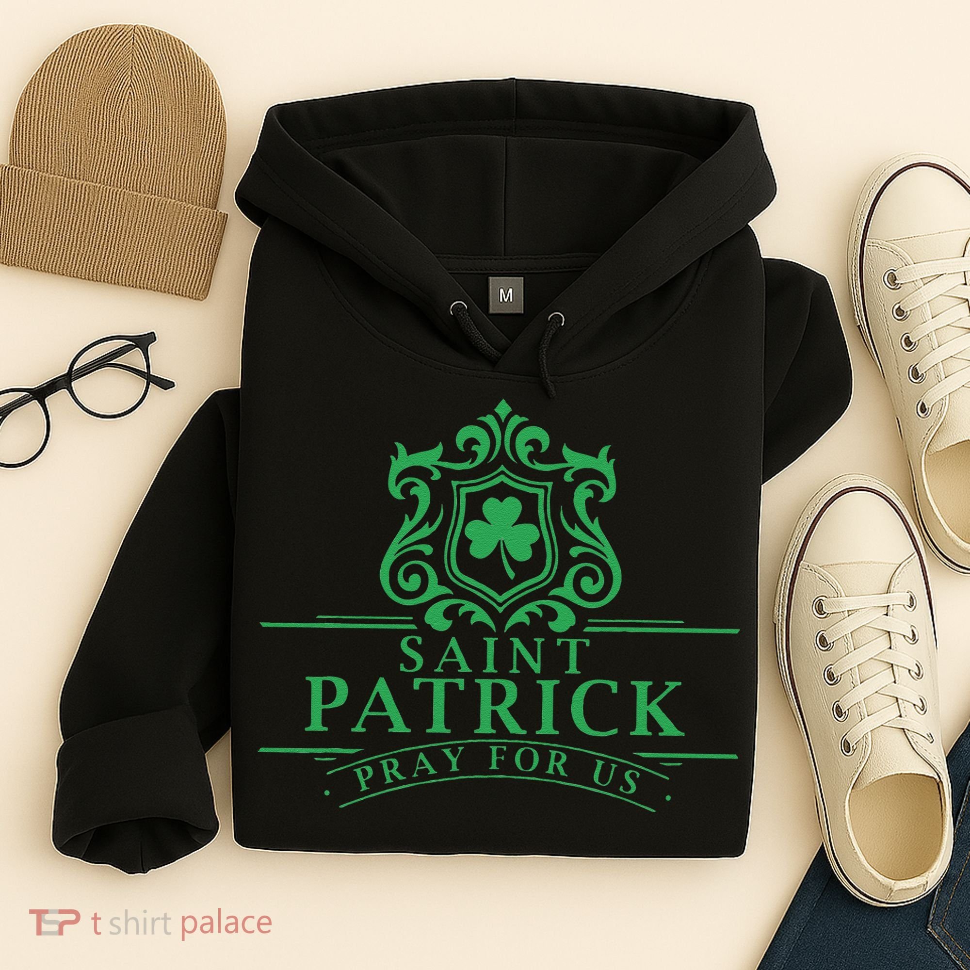 Saint Patricks Day Pray For Us St Patrick's Catholic Patty's Hoodie