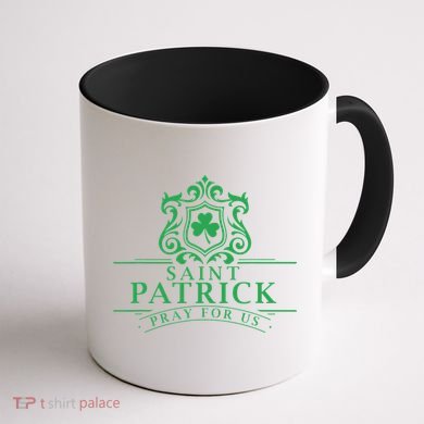 Saint Patricks Day Pray For Us St Patrick's Catholic Patty's Coffee Mug back