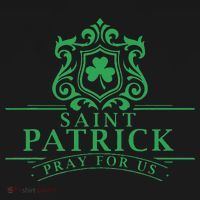 Saint Patricks Day Pray For Us St Patrick's Catholic Patty's Polo thumb 3