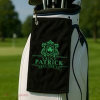 Saint Patricks Day Pray For Us St Patrick's Catholic Patty's Golf Towel thumb 2