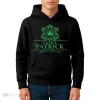 Saint Patricks Day Pray For Us St Patrick's Catholic Patty's Kids Hoodie thumb 4