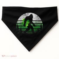 St Patricks Day Bigfoot Irish Shamrock Sasquatch Clover Leaf USA-Made Doggie Bandana thumb 0