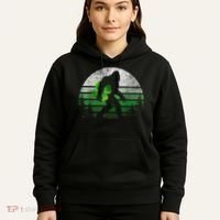 St Patricks Day Bigfoot Irish Shamrock Sasquatch Clover Leaf Hoodie thumb 5