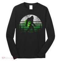 St Patricks Day Bigfoot Irish Shamrock Sasquatch Clover Leaf Long Sleeve Shirt thumb 0