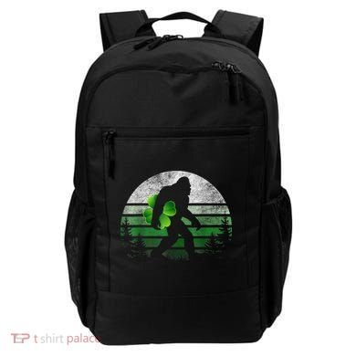 St Patricks Day Bigfoot Irish Shamrock Sasquatch Clover Leaf Backpack