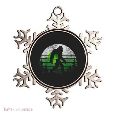 St Patricks Day Bigfoot Irish Shamrock Sasquatch Clover Leaf Ornament