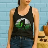 St Patricks Day Bigfoot Irish Shamrock Sasquatch Clover Leaf Women's Tank Top thumb 2