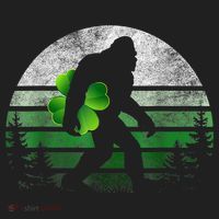 St Patricks Day Bigfoot Irish Shamrock Sasquatch Clover Leaf Hat thumb 2