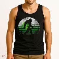 St Patricks Day Bigfoot Irish Shamrock Sasquatch Clover Leaf Tank Top thumb 3