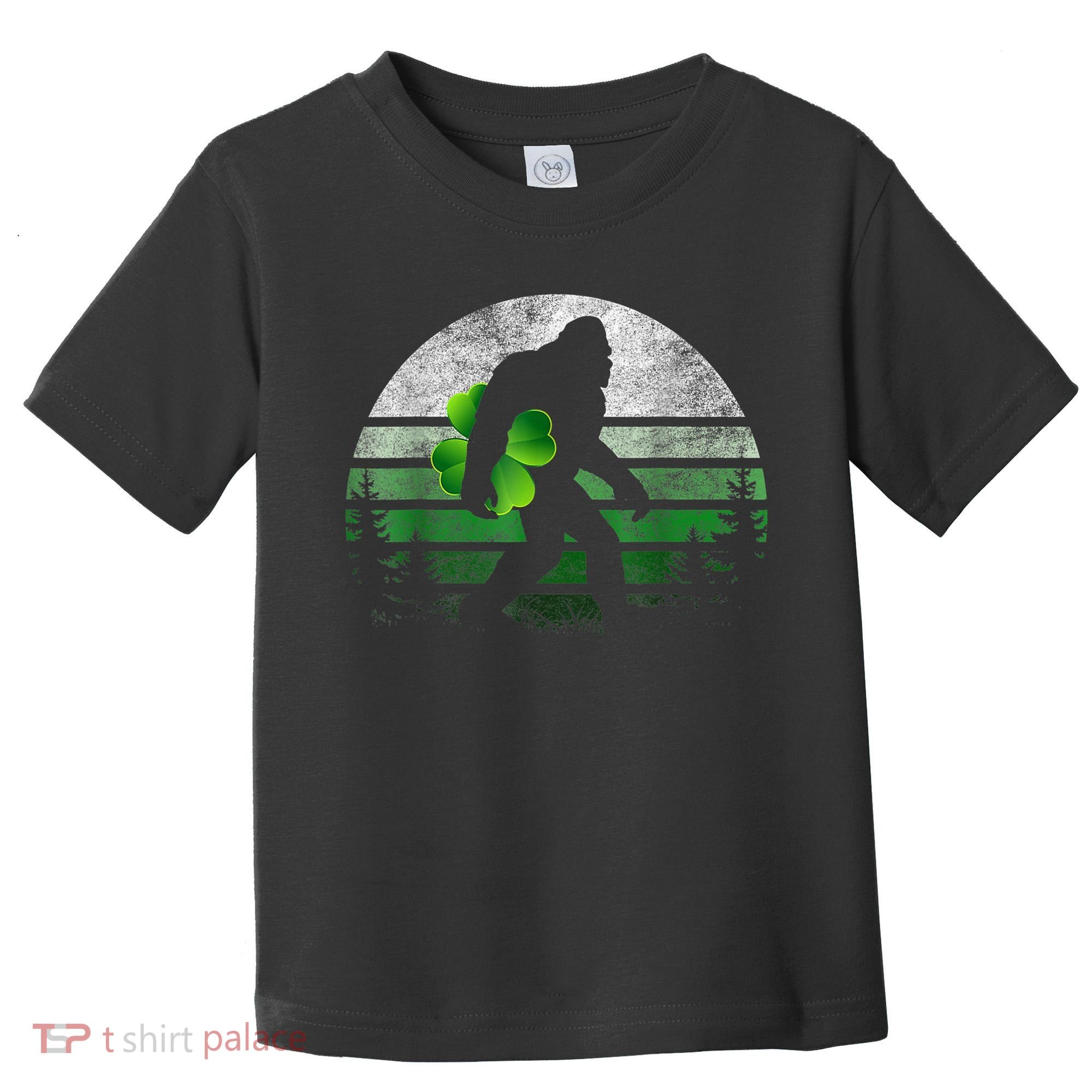 St Patricks Day Bigfoot Irish Shamrock Sasquatch Clover Leaf Toddler T-Shirt