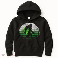 St Patricks Day Bigfoot Irish Shamrock Sasquatch Clover Leaf Kids Hoodie thumb 0