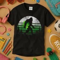 St Patricks Day Bigfoot Irish Shamrock Sasquatch Clover Leaf Kids T-Shirt thumb 3