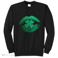 St PatrickS Day Irish Leaf Clover Lips Sweatshirt thumb 0