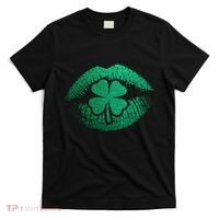 St PatrickS Day Irish Leaf Clover Lips T-Shirt thumb 0
