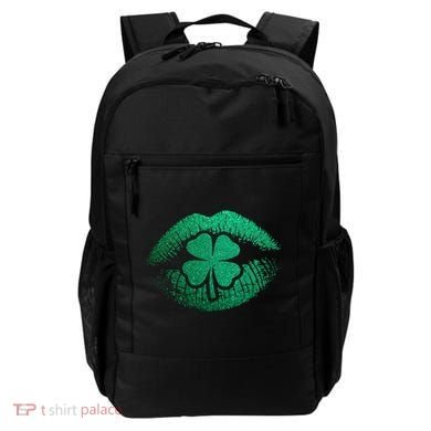 St PatrickS Day Irish Leaf Clover Lips Backpack