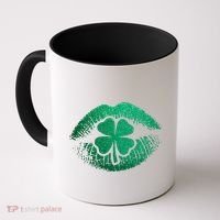 St PatrickS Day Irish Leaf Clover Lips Coffee Mug thumb 0