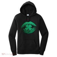 St PatrickS Day Irish Leaf Clover Lips Women's Hoodie thumb 0
