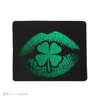 St PatrickS Day Irish Leaf Clover Lips Mousepad thumb 0