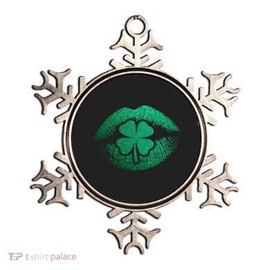 St PatrickS Day Irish Leaf Clover Lips Ornament