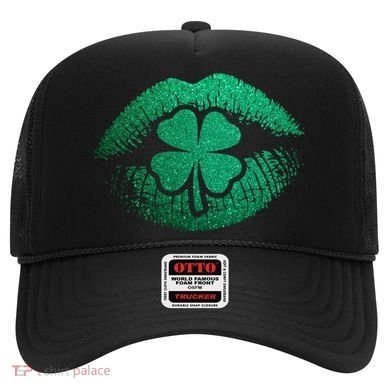 St PatrickS Day Irish Leaf Clover Lips Hat
