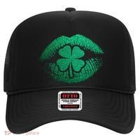 St PatrickS Day Irish Leaf Clover Lips Hat thumb 0