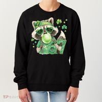 St Patrick’s Day 67 Raccoon Viral Meme Women's Sweatshirt thumb 0