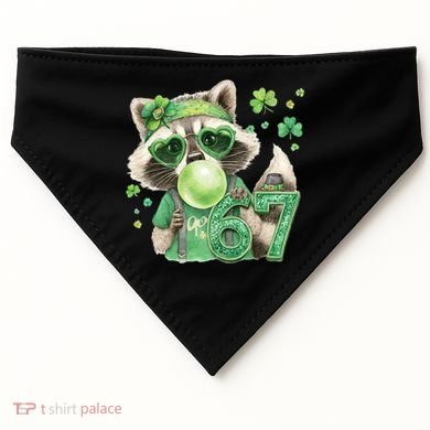 St Patrick’s Day 67 Raccoon Viral Meme USA-Made Doggie Bandana