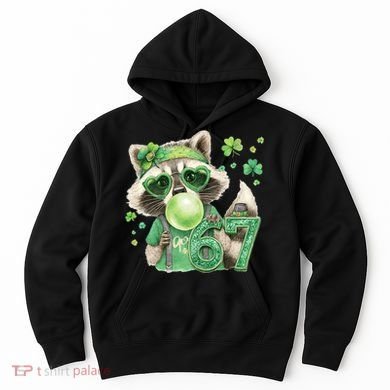 St Patrick’s Day 67 Raccoon Viral Meme Hoodie