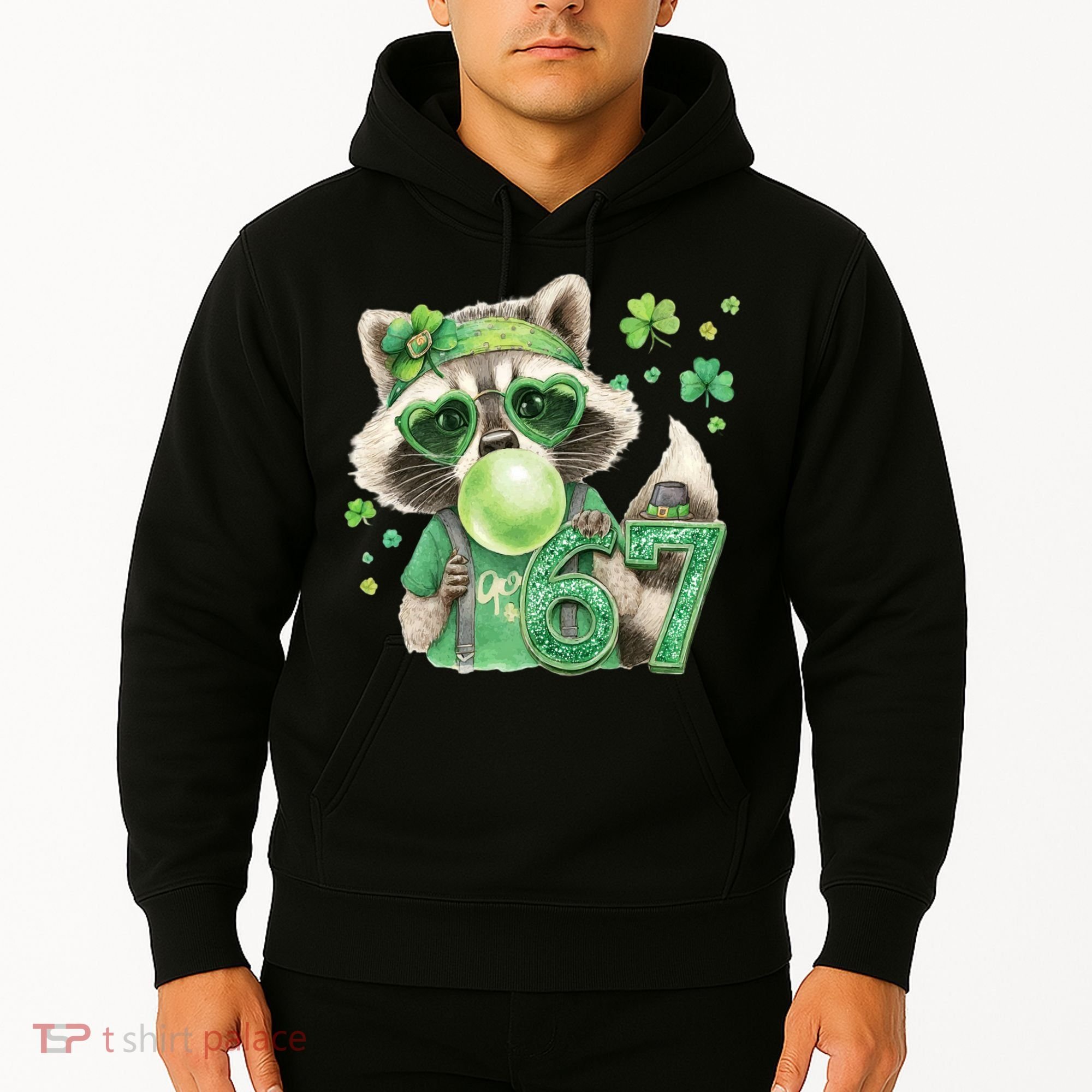 St Patrick’s Day 67 Raccoon Viral Meme Hoodie