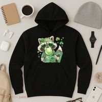 St Patrick’s Day 67 Raccoon Viral Meme Hoodie thumb 3