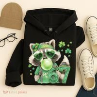 St Patrick’s Day 67 Raccoon Viral Meme Hoodie thumb 4