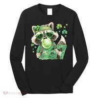 St Patrick’s Day 67 Raccoon Viral Meme Long Sleeve Shirt thumb 0