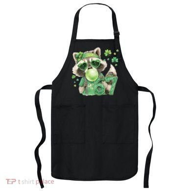 St Patrick’s Day 67 Raccoon Viral Meme Apron