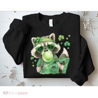 St Patrick’s Day 67 Raccoon Viral Meme Sweatshirt thumb 2