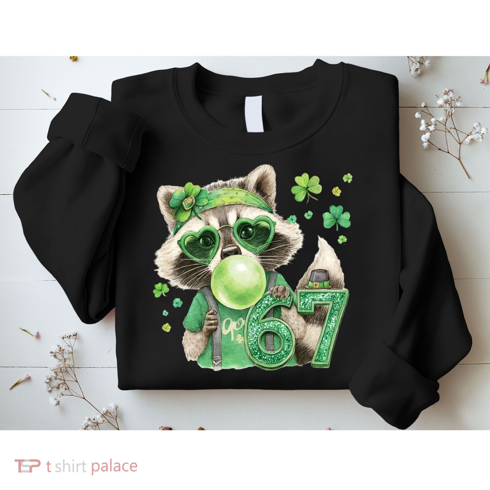 St Patrick’s Day 67 Raccoon Viral Meme Sweatshirt