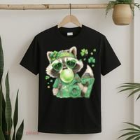 St Patrick’s Day 67 Raccoon Viral Meme T-Shirt thumb 2
