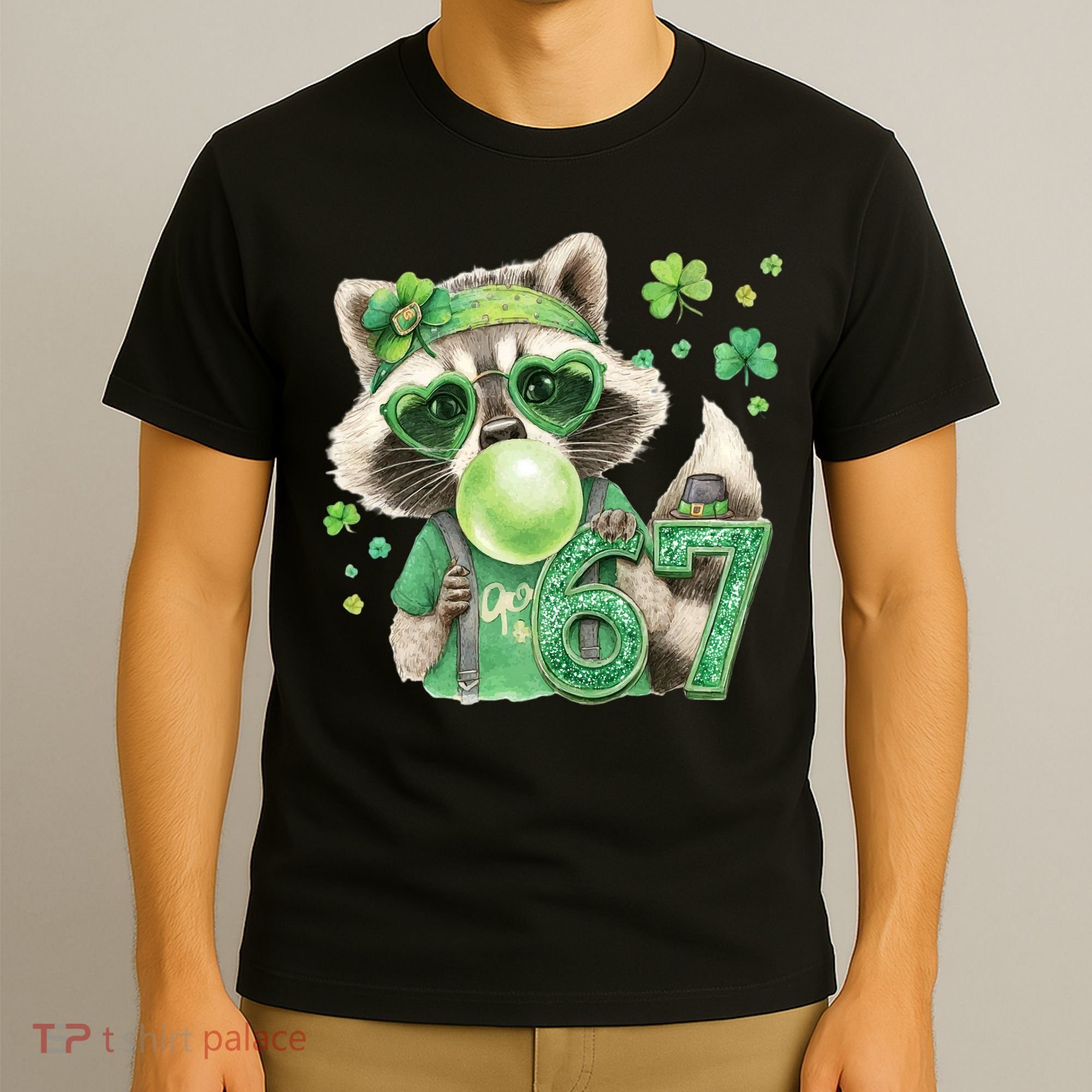 St Patrick’s Day 67 Raccoon Viral Meme T-Shirt