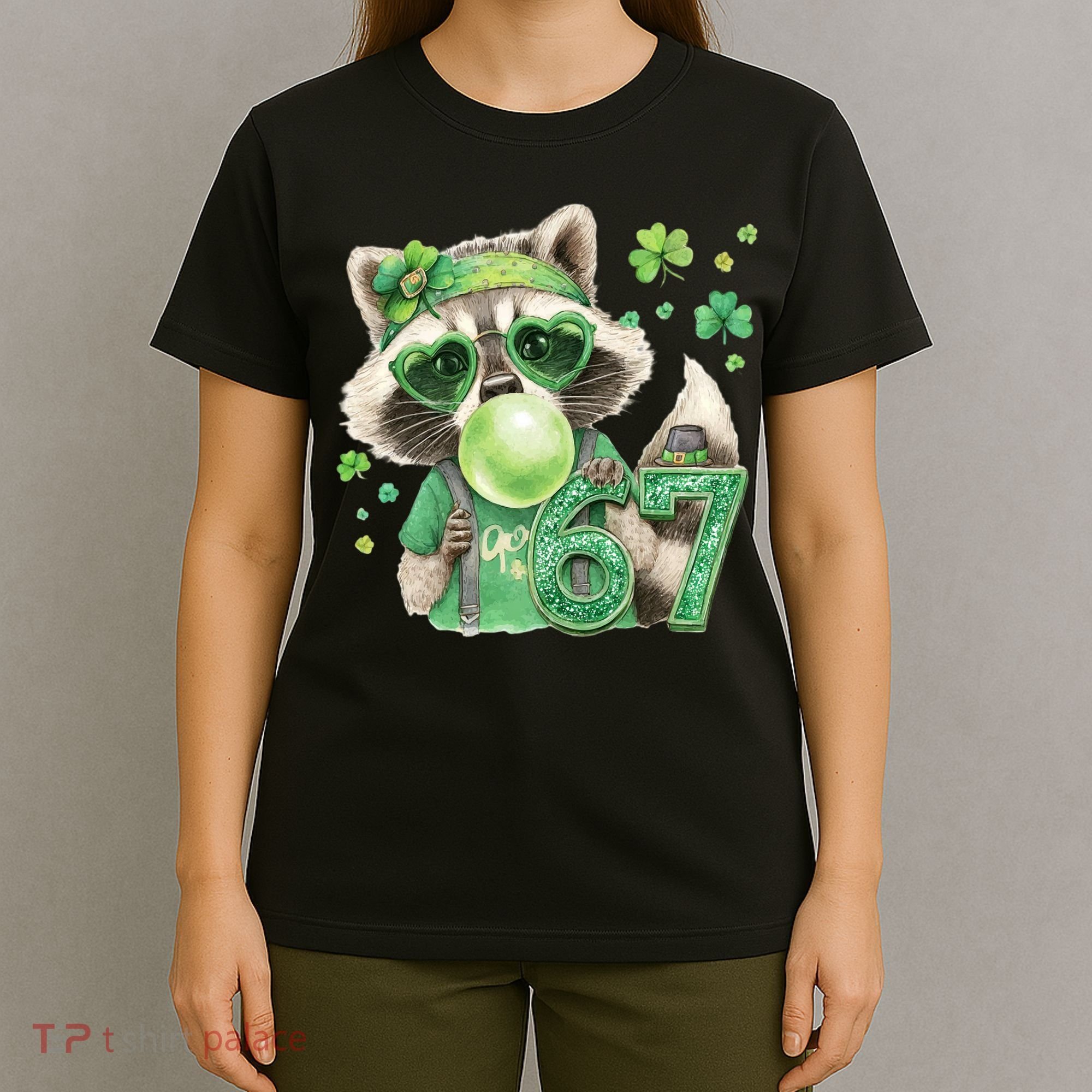 St Patrick’s Day 67 Raccoon Viral Meme T-Shirt