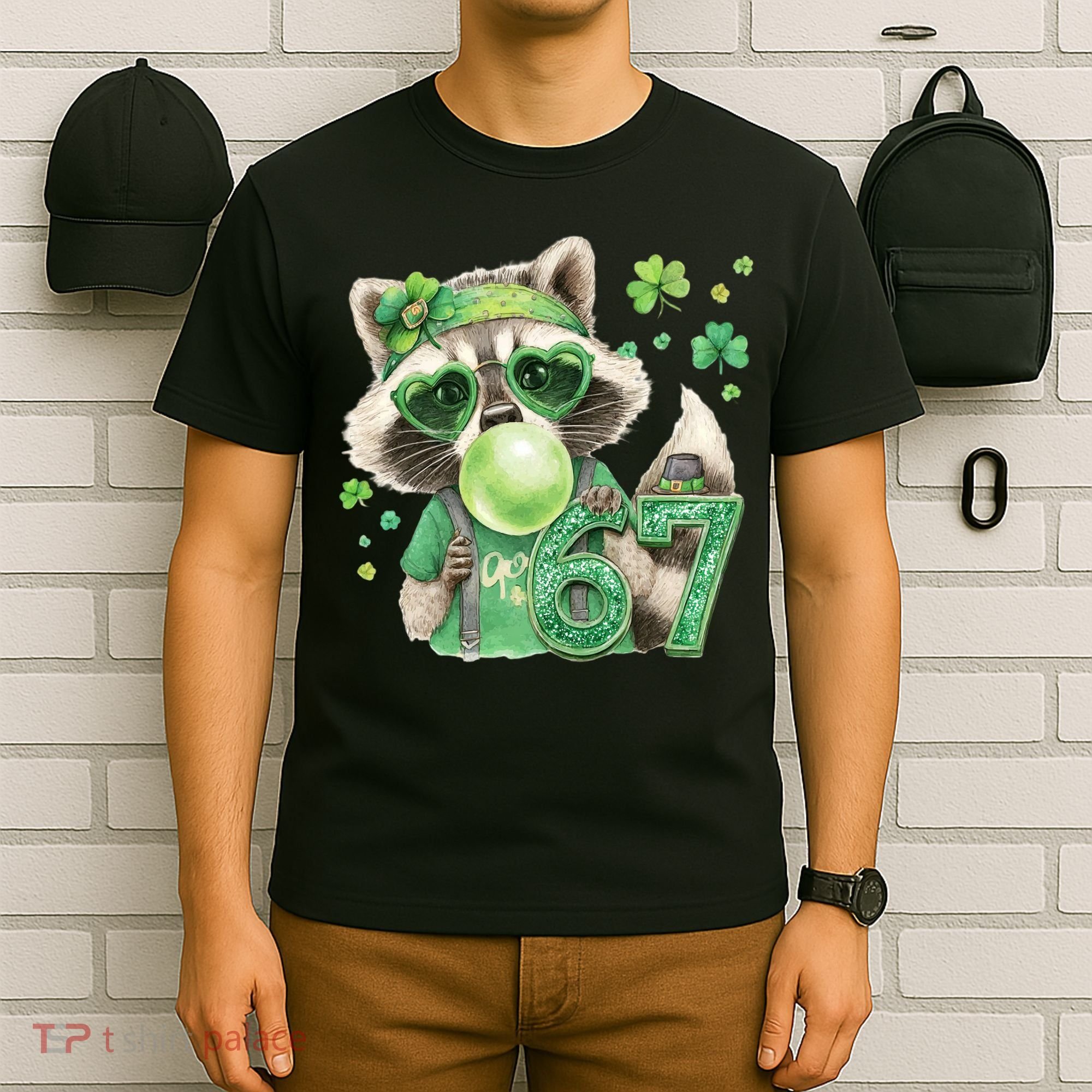 St Patrick’s Day 67 Raccoon Viral Meme T-Shirt