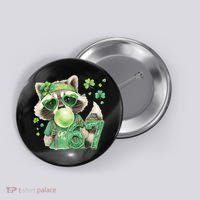 St Patrick’s Day 67 Raccoon Viral Meme Button thumb 0