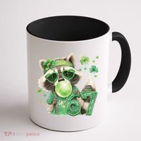 St Patrick’s Day 67 Raccoon Viral Meme Coffee Mug thumb 1