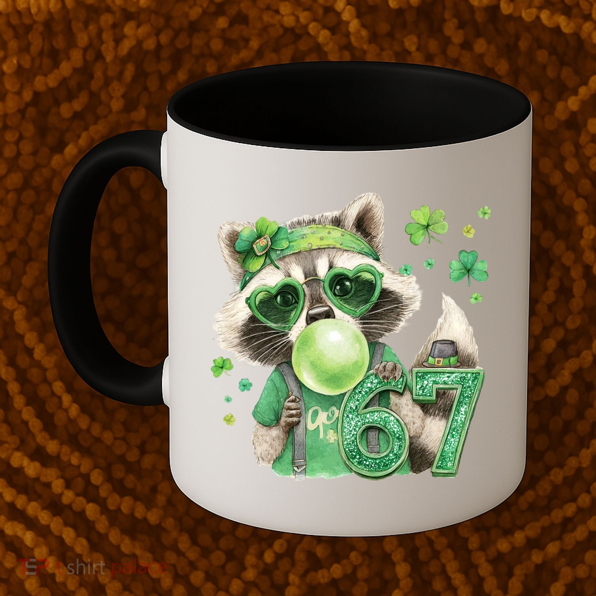 St Patrick’s Day 67 Raccoon Viral Meme Coffee Mug