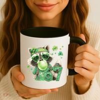 St Patrick’s Day 67 Raccoon Viral Meme Coffee Mug thumb 3